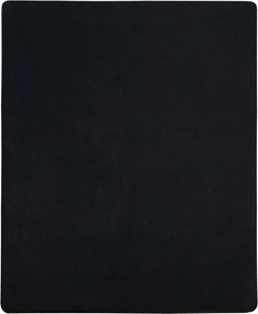 vidaXL fekete pamutdzsörzé gumis lepedő 160x200 cm