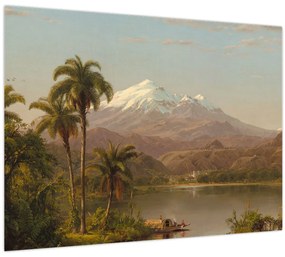 Üveg kép - Frederic Edwin Church, Tamaca Palms, reprodukciók (70x50 cm)