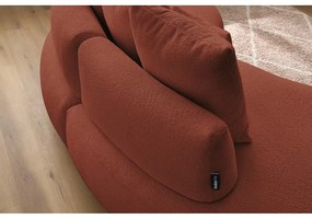 Téglavörös buklé szövet kanapé 260 cm Saint-Germain – Bobochic Paris