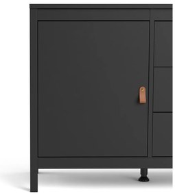 Fekete alacsony komód 152x80 cm Madrid – Tvilum