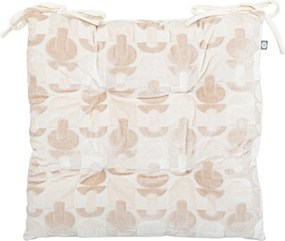 Luna székpárna bézs 38x38x5 cm virágmintás modern kerti