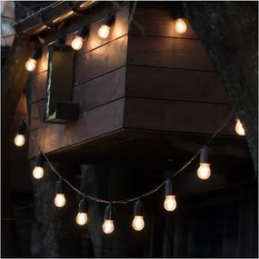 LED dimmelhető napelemes fényfüzér STARLIGHT NEO 20xE27/3,7V 2700K IP54 2400 mAh 21,5 m + távirányító