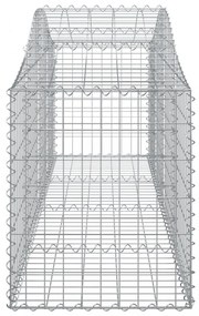 10 db íves horganyzott vas gabion kosár 200x50x60/80 cm