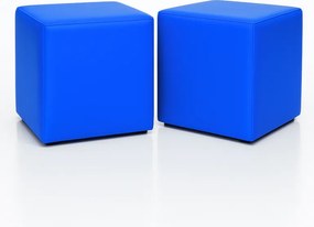 EMI kocka alakú kék műbőr babzsákfotel