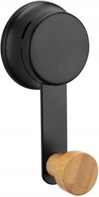 Törölközőtartó Akasztó Tapadókoronggal, Matt Fekete