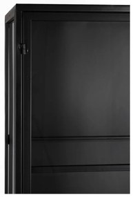 Fekete fém tálalószekrény 70x170x35 cm Rob – White Label