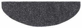 20 db öntapadós lépcsőszőnyeg, 65 x 21 x 4 cm, sötétszürke, nagy félkör alakú