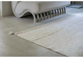 Krémszínű mosható kézi szövésű pamut szőnyeg 170x240 cm Bloom Natural – Lorena Canals