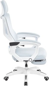 Irodai szék, világosszürke/fehér, teherbírás 150 kg, MALVIN