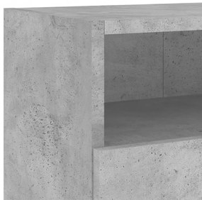 betonszürke szerelt fa fali TV-szekrény 100 x 30 x 30 cm