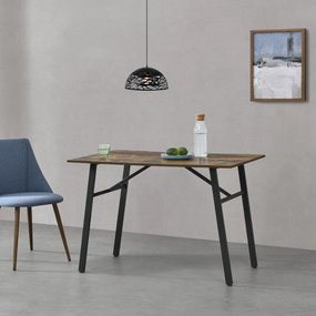 [en.casa] Étkezőasztal Flatanger 74,5 x 110 x 70 cm sötét fa szín