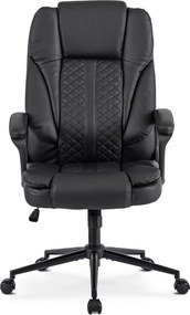 Forgószék fekete színben, műbőr kárpittal. PHONIX