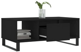 Fekete szerelt fa dohányzóasztal 90x50x36,5 cm