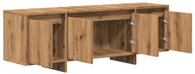 kézműves tölgy színű szerelt fa TV-szekrény 120 x 30 x 40,5 cm