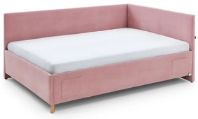 Rózsaszín ágyneműtartós sarok gyerekágy 120x200 cm Cool – Meise Möbel