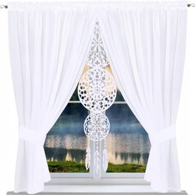 Kész függöny, egyszerű, 150x400 panel, Álomfogó, Filc, sima fehér függönyök