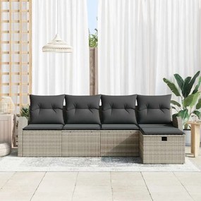 Kerti Kanapé Szett 5 pcs Világosszürke 234 x 117 x 85 cm