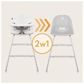 Lionelo - Gyermek étkezőszék 2in1 DALIA fehér/szürke