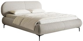 Franciaágy 180 cm Octave 180B (ágyráccsal) (világosszürke + fekete). 1099978