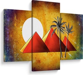 Festett egyiptomi piramisok képe (90x60 cm)