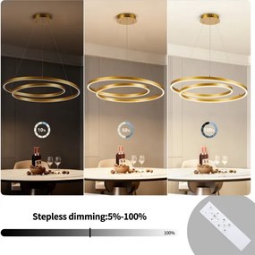 BRILAGI-LED Fényerőszabályozható függeszték kábelen TWISTER LED/75W/230V 3000-6000K arany +Távirányító