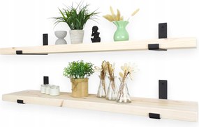 Fali polc fa akasztós fehérített fenyő rusztikus Loft 40cm x 10cm