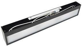 Design hosszú falilámpa fekete 60 cm - Houx