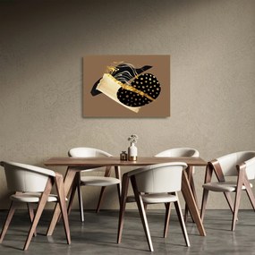 Üveg kép - Absztrakció aranybarna N⁰1 (70x50 cm)