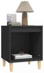 fekete szerelt fa éjjeliszekrény 40 x 35 x 50 cm
