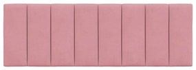 rózsaszín bársony fejtámla párna 120 cm