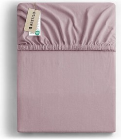 Törtrózsaszín gumis jersey lepedő 90x200 cm Amber – Restilo