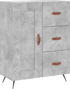 vidaXL betonszürke szerelt fa tálalószekrény 69,5 x 34 x 90 cm
