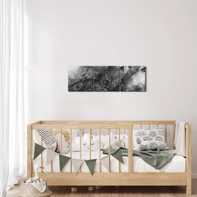 Kép - Akvarell papagájok (órával) (90x30 cm)