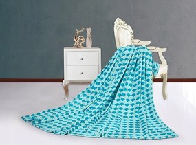 Mikroszálas ágytakaró 160x200 Baxi 009 türkiz halpikkelyek