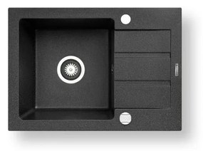 Pyramis 70165701 - NEXT konyhai mosogató 62x44 cm gránit/fekete