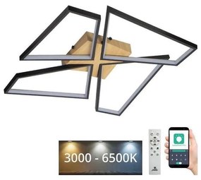 NEDES LED Dimmelhető mennyezeti lámpa LED/115W/230V 3000-6500K barna/fekete + távirányító ND4042