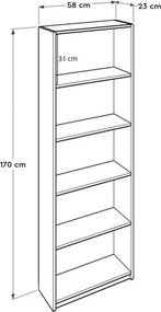 Könyvespolc, 58 cm – Ktp-150-Bb-1