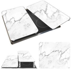 Edzett üveg tűzhely fedőlap szett 2 db-os 30x52 cm Marble – Wenko
