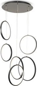 Brilagi - ECHO LED függeszték kábelen, 80 W, 230 V, 4000 K, átm. 50 cm, fekete