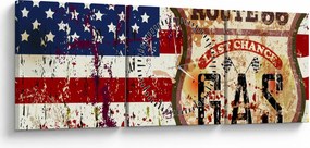 Kép - Vintage zászló (órával) (90x30 cm)