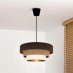 BRILAGI - Kábeles függeszték LUNETA 1xE27/60W/230V átm. 40 cm barna/bézs/krém