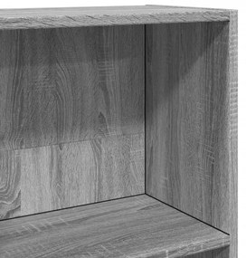 szürke sonoma színű szerelt fa könyvespolc 40 x 24 x 143 cm