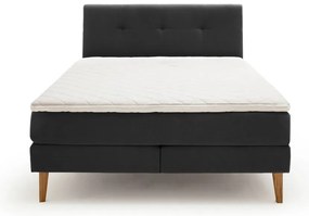 Antracitszürke boxspring ágy 180x200 cm Stockholm – Meise Möbel