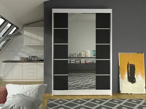 Ruhásszekrény Lawana 5 (fehér + fekete). 1069218