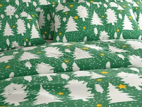 Pamut ágynemű EVERGREEN DREAMS zöld Ágyneműhuzat mérete: 70 x 90 cm | 140 x 200 cm