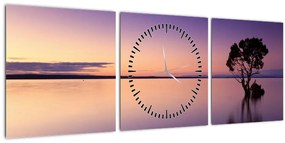 A vízfelszín képe napkeltekor (órával) (90x30 cm)