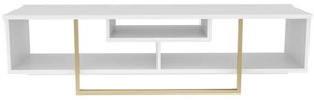 TV szekrény Asal 150 - White, Gold