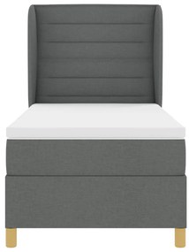 Boxspring Ágy Matrac Esernyő Szürke 90x200 cm Szövet