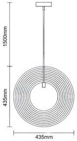 Fa csillár kötélen 1xE27/60W/230V átm. 43,5 cm tömör/furnér/bükk/kaucsukfa