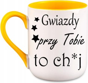 Bögre A csillagok melletted ch*j ajándék nőnapra Sárga 330 coffee